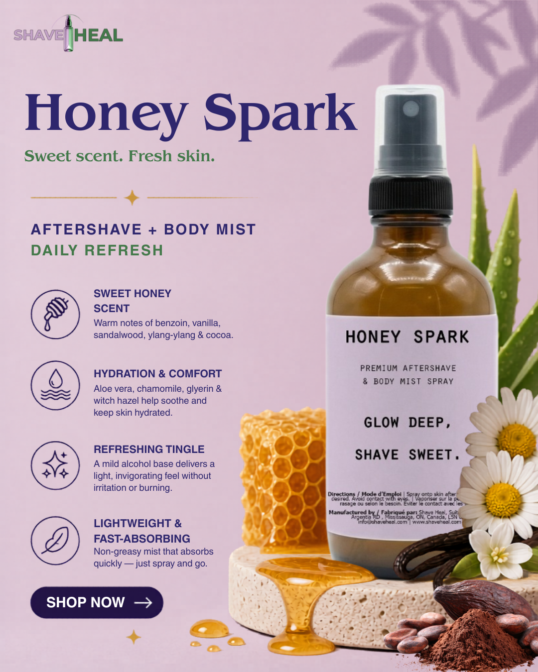 Honey Spark Aftershave & Body Mist